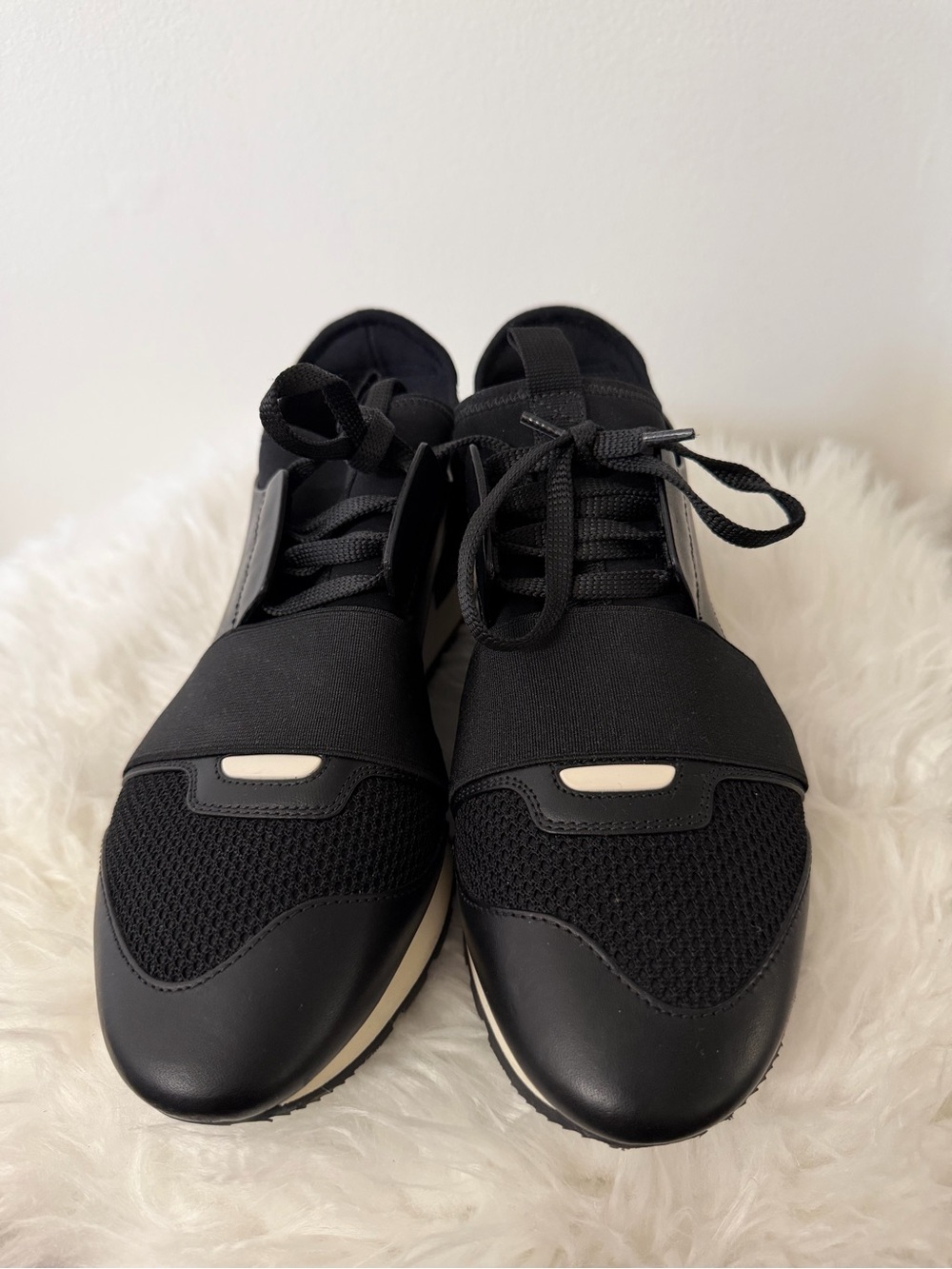 Balenciaga Race Runner mesh and leather sneakers - Picture 9 of 11